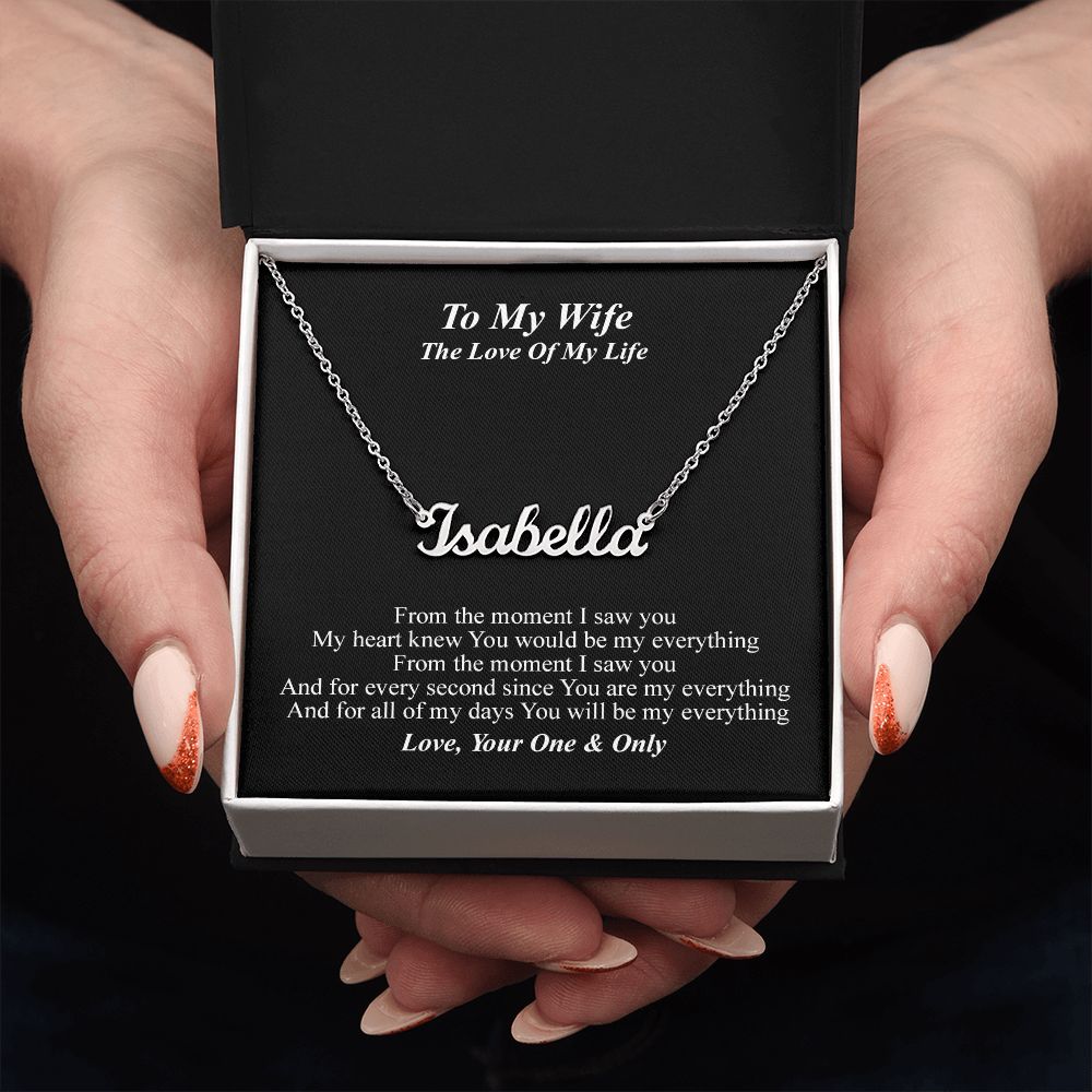 To My Wife Jewelry Gift- Personalized Name Necklace