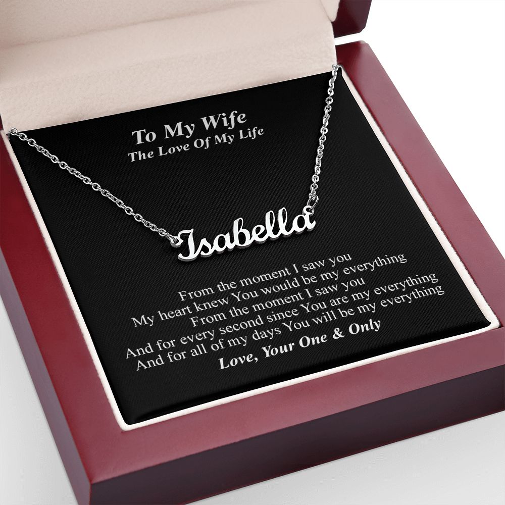 To My Wife Jewelry Gift- Personalized Name Necklace