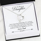 "TO MY DAUGHTER" FOREVER LOVE NECKLACE- NEVER FORGET THAT I LOVE YOU  (FROM DAD)