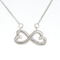 "TO MY DAUGHTER" HEART-SHAPED INFINITY NECKLACE - TOGETHER FOREVER" (FROM MOM)