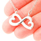 "TO MY DAUGHTER" HEART-SHAPED INFINITY NECKLACE - TOGETHER FOREVER" (FROM MOM)