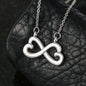 "TO MY DAUGHTER" HEART-SHAPED INFINITY NECKLACE - TOGETHER FOREVER" (FROM MOM)