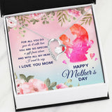 MOM WITH LOVE FOREVER HEART NECKLACE
