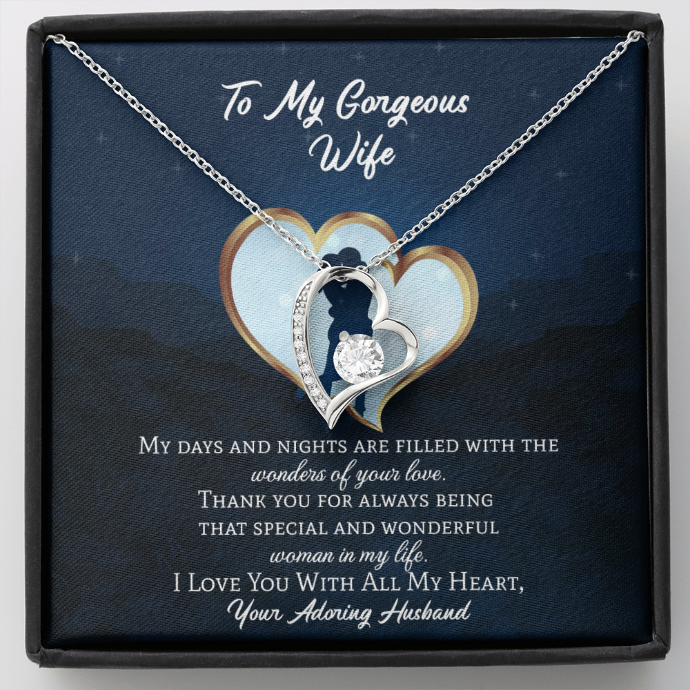 Wife Necklace Gift - Forever Love Heart Necklace