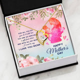 MOM WITH LOVE FOREVER HEART NECKLACE