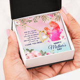 MOM WITH LOVE FOREVER HEART NECKLACE