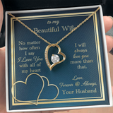 To My Wife Necklace Gift - Love You With All My Heart