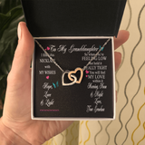 Granddaughter Gift From Grandma - Locked Hearts Necklace