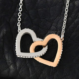 Beautiful Interlocking Hearts Necklace Gift