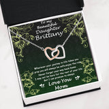 Interlocking Hearts Necklace Gift For Your Daughter with a loving message