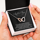 Gift For Niece-Unique Bond Like Sisters Interlocking Locked Hearts Necklace