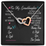 Granddaughter Gift From Grandma - Locked Hearts Necklace