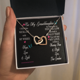 Granddaughter Gift From Grandma - Locked Hearts Necklace