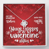 Personalized Hugs And Kisses Valentine's Day Necklace