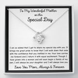 The perfect gift for mom on your wedding day. Includes heartfelt message card. Brilliant 14k white gold, Zirconia crystal with smaller cubic zirconia