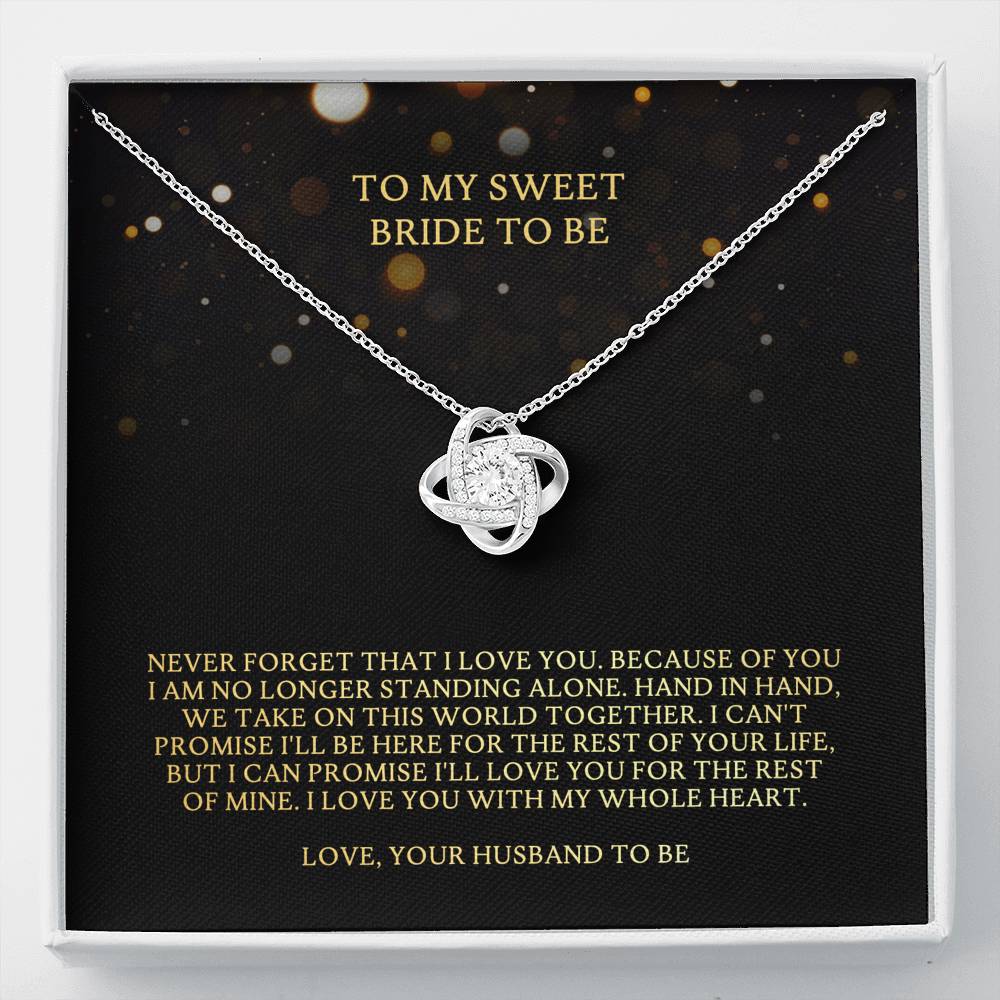 To My Fiancee Necklace Gift - Love Knot Necklace