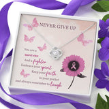 Encouragement Gift, Never Give Up, Love Knot Necklace