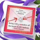 Personalized Valentine's Day Ladies Jewelry Love Knot Necklace