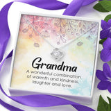 Great Gift For Grandma- Love Knot Necklace with Message Card