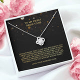 To My Fiancee Necklace Gift - Love Knot Necklace