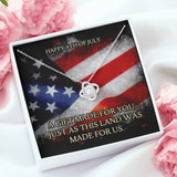 4th Of July USA Flag Necklace- Love Knot