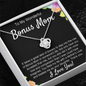 To My Bonus Mom Love Knot Necklace Gift From Step Daughter
