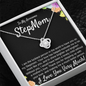 Step Mom Gift, Bonus Mom Love Knot Necklace, Step Parent Gift