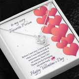 Valentine's Day Jewelry Gift For Her - Always Smiling Love Knot Necklace