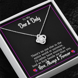 To My Wife Necklace - Funny Message Card Love Knot Necklace