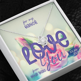 To My Fiancé Love You Valentine's Day Necklace Gift, Love Knot Necklace