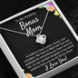 Bonus Mom Necklace Gift , Step Mom Love Knot Necklace
