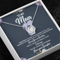 Mom Gift, Jewelry Message Card,  Love Knot Necklace