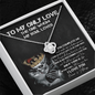 Wife Anniversary Gift, Skeleton Lovers Message Card Jewelry Necklace