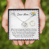 Gift For Mom-Love Knot Necklace-Before I Start This Journey...