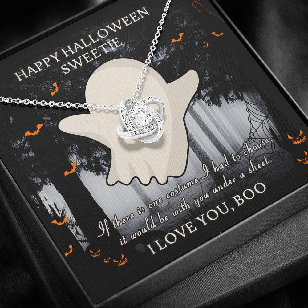 Halloween Gift For Women- Love Knot Necklace - Under A Sheet