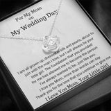 The perfect gift for mom on your wedding day. Brilliant 14k white gold, Zirconia crystal with smaller cubic zirconia. Includes a heartfelt message card from daughter to mother.