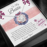 Necklace For Best Friend - Love Knot Necklace - Merry Christmas Bestie