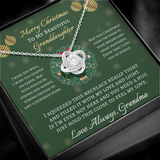 To My Granddaughter Christmas Gift (From Grandma), Love Knot Necklace