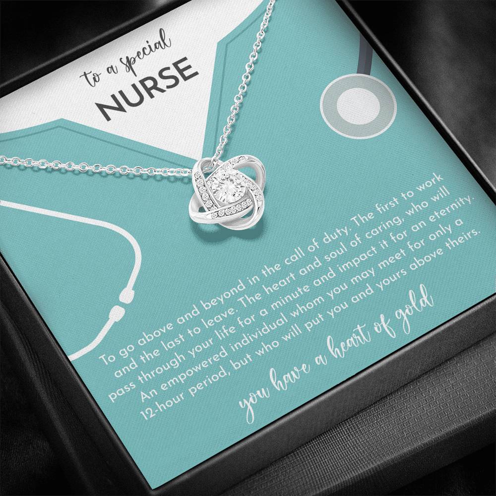 Gift For Nurse - Love Knot Necklace - A Special Nurse