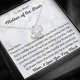 The perfect gift for mom on your wedding day. Brilliant 14k white gold, Zirconia crystal with smaller cubic zirconia. Includes a heartfelt message card from daughter to mother.