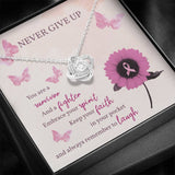 Encouragement Gift, Never Give Up, Love Knot Necklace