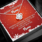 Gift For Wife Christmas, Personalized Names Love Knot Necklace, My Cuddle Bunny Message Card,