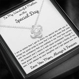 The perfect gift for mom on your wedding day. Includes heartfelt message card. Brilliant 14k white gold, Zirconia crystal with smaller cubic zirconia
