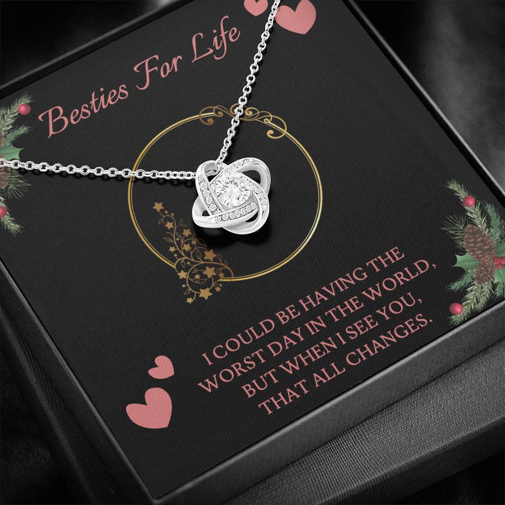 Best Friend Gift - Love Knot Necklace - Bestie's For Life