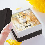Gift For Wife Christmas, Personalized Names Love Knot Necklace, To My Christmas Baby Card