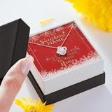 Gift For Wife Christmas, Personalized Names Love Knot Necklace, All I Want Is You Message Card