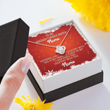 Gift For Wife Christmas, Personalized Names Love Knot Necklace, My Cuddle Bunny Message Card,