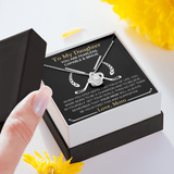 Encouragement Gift For Daughter From Mom, Fearless Brave and Capable Message Card Love Knot Necklace