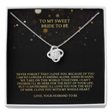 To My Fiancee Necklace Gift - Love Knot Necklace