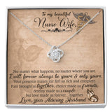 Gift For Nurse Wife- Love Knot Necklace - Adoring Husband